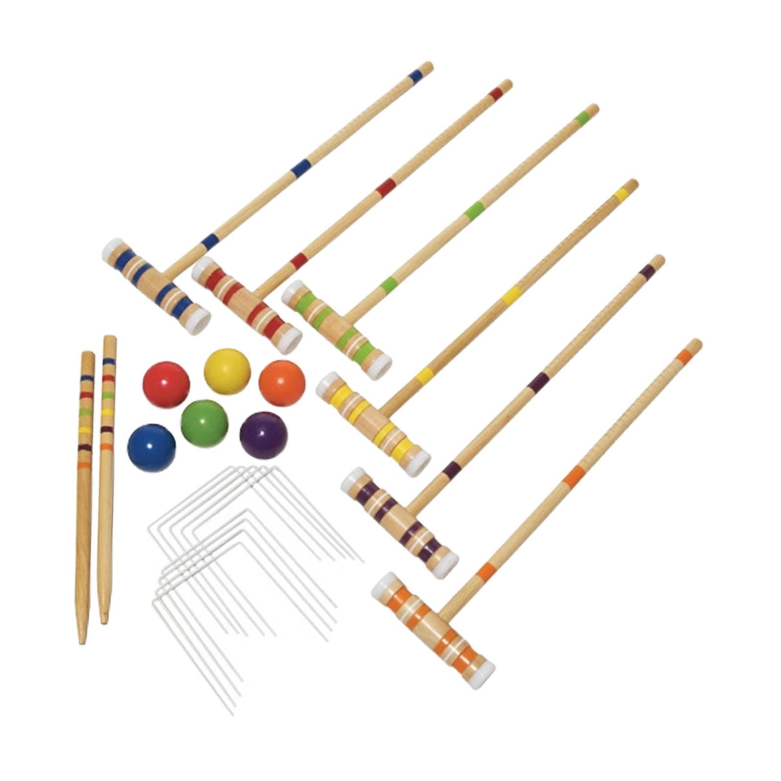 Croquet Set Lawn - ชุดเกมสนามหญ้า Croquet 2เกณฑ์มาตรฐานสำหรับสนามกีฬากลางแจ้งในครอบครัว