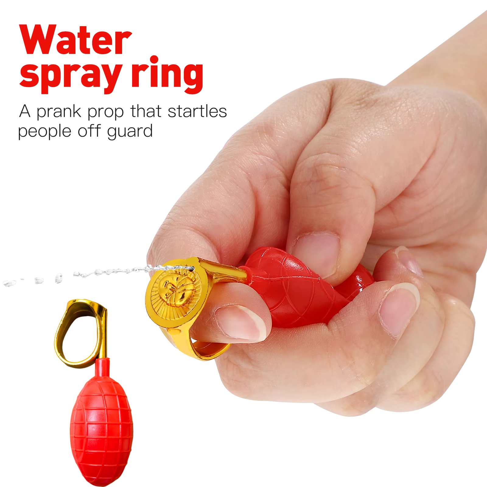 Party Games Physical - แหวนพ่นน้ำแบบซ่อน 1/5 ชิ้น ของเล่นแกล้งคน ตลก น่ารัก