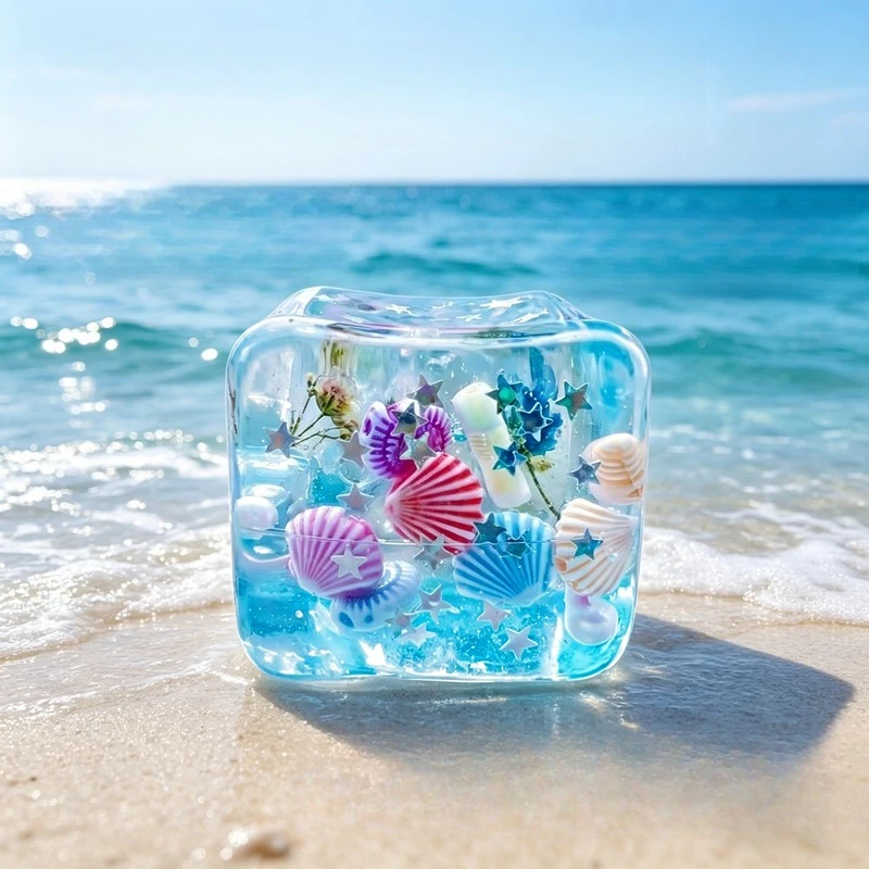 Party Games Spy - ของเล่นบีบคลายเครียดรูปเปลือกหอยแบบฝังในตัว ยี่ห้อ Ocean Style บีบแล้วคืนตัวช้า ของเล่นสัมผัสเนื้อมอจิ