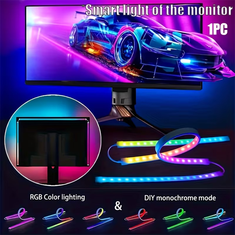 Party Games Pc - ไฟ RGB สำหรับเล่นเกม แถบไฟ LED สำหรับจอภาพ