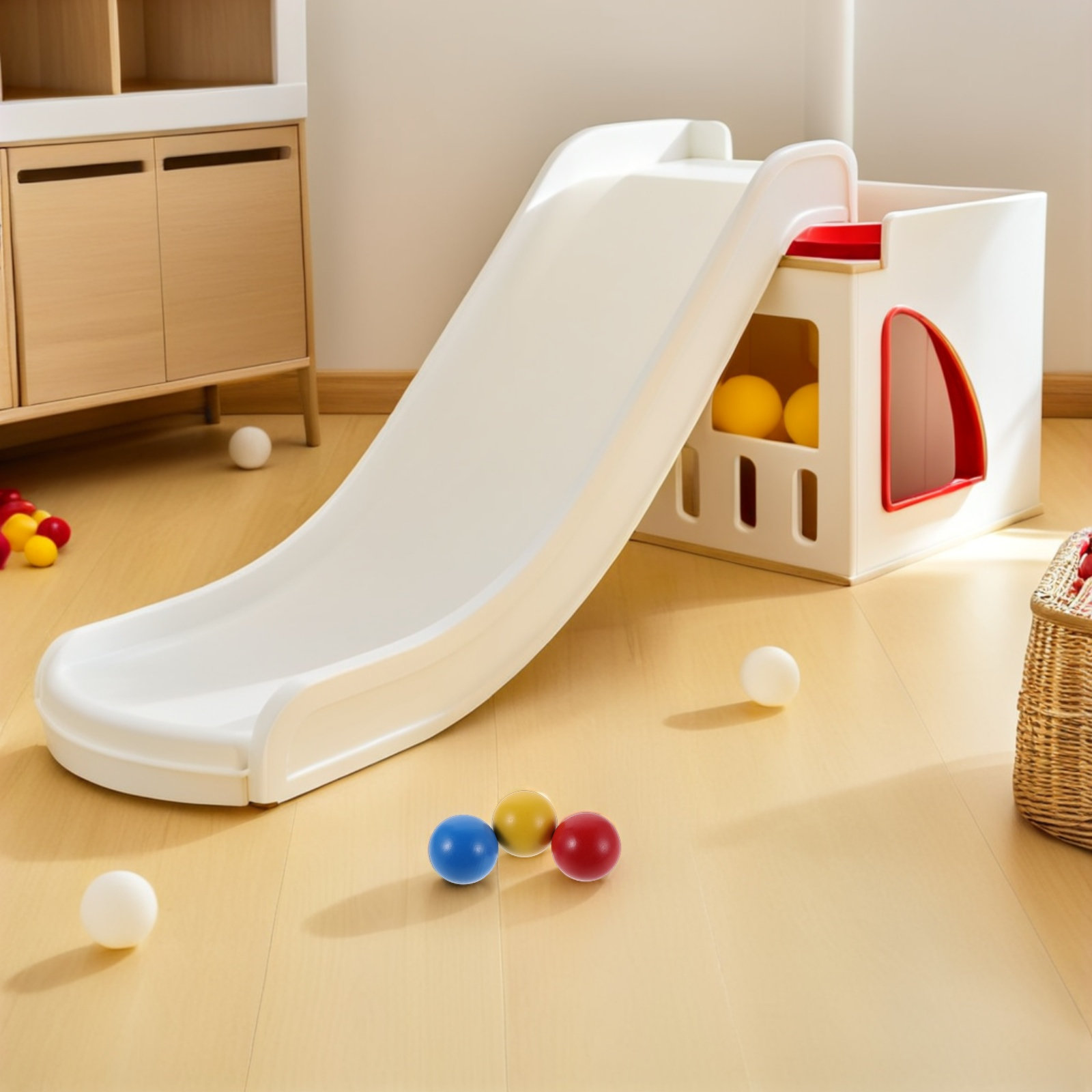 Croquet Set Lawn - ลูกบอลไม้สำหรับโครเกต์ 3 ชิ้น ขนาดเส้นผ่านศูนย์กลาง 6 ซม.
