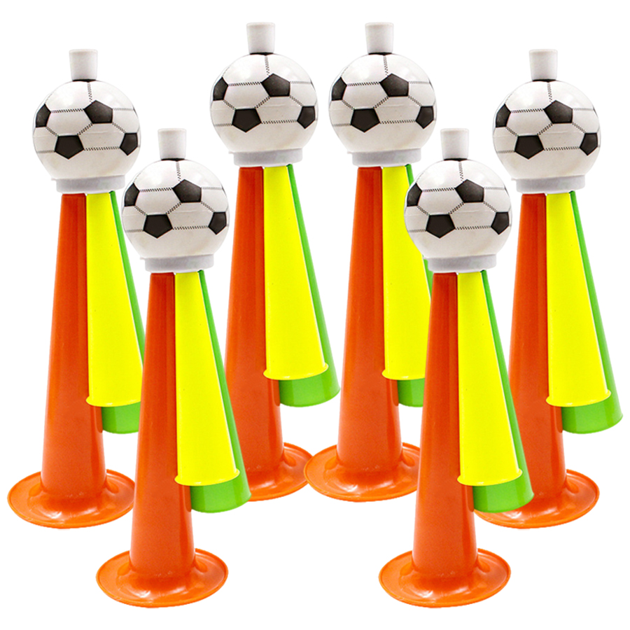 Party Games No Props - 3/6pcs 3 หลุมพลาสติกฟุตบอลสไตล์ Horn Creative PARTY