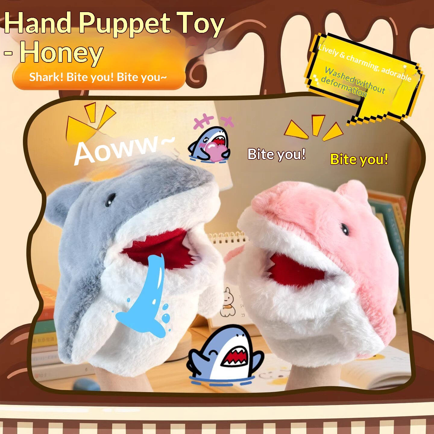 ตุ๊กตาฉลามแบบสวมมือ ของเล่นตุ๊ - Party Games Children บทวิจารณ์และราคา